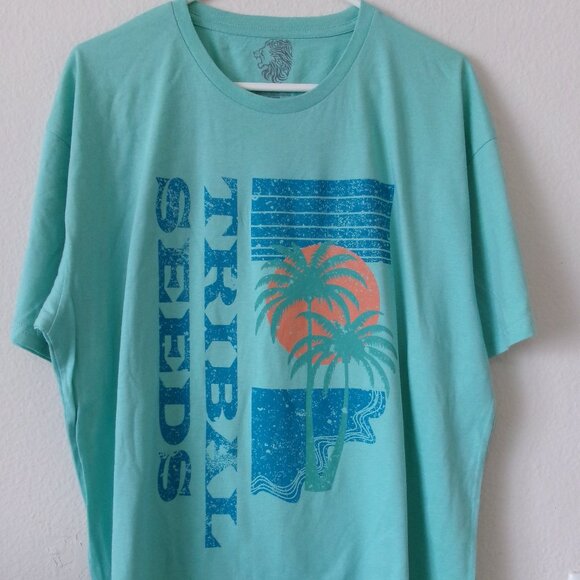 Tribal Seeds Beach Sunset Reggae T-Shirt Mens S/S Sz L - New - Picture 1 of 5